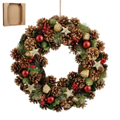 Kerstkransen En Guirlandes Kunststof|ohgreen Roslyn krans d45cm