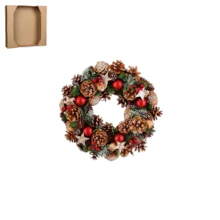 Kerstkransen En Guirlandes Kunststof|ohgreen Roslyn krans d34cm