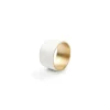In En Rond De Keuken|ohgreen Servetring 5cm wit/goud Centro - set/4