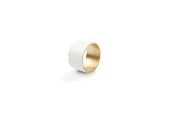 In En Rond De Keuken|ohgreen Servetring 5cm wit/goud Centro - set/4