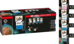 Kat Voeding|ohgreen Sheba Kattenvoer - Sauce Collection - Vis Selectie - 40x85g Mega-Pack