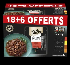 Kat Voeding|ohgreen Sheba pouch vleesselectie 18+6 gratis
