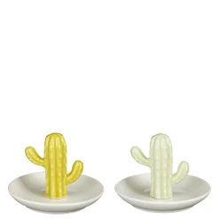 Sfeermakers|ohgreen Sieradenhouder cactus groen geel 2 assorti - h8xd11cm