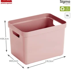 Sfeermakers|Ecocheques|ohgreen Sigma home opbergbox 18l roze