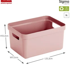 Sfeermakers|Ecocheques|ohgreen Sigma home opbergbox 5l roze