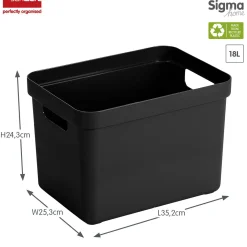 Sfeermakers|Ecocheques|ohgreen Sigma home opbergbox 18l zwart