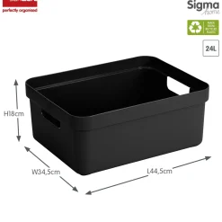 Sfeermakers|Ecocheques|ohgreen Sigma home opbergbox 24l zwart