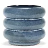 Potten En Vazen|ohgreen Sixties Sierpot l 14,5x14,5x12,5 blauw