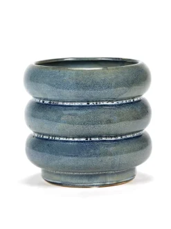 Potten En Vazen|ohgreen Sixties Sierpot m 12,5x12,5x11,5 blauw