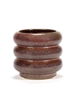 Potten En Vazen|ohgreen Sixties Sierpot s l11xb11x9,5 aubergin