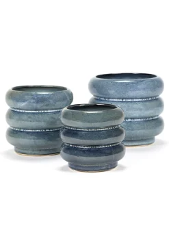 Potten En Vazen|ohgreen Sixties Sierpot s l11xb11x9,5 blauw