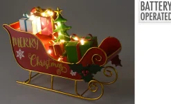 Thema Classic|Deco Verlichting Binnen|ohgreen Slee met cadeaus led 20cm