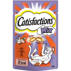 Kat Voeding|ohgreen Snacks voor katten |catisfaction mix kip-eend 60g