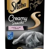 Kat Voeding|ohgreen Snacks voor katten |sheba creamy snack 4x12g zalm