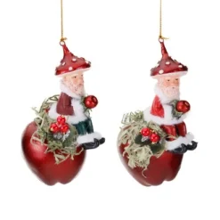 Kerstornamenten|ohgreen Sneeuwwitje kerstman appelornament
