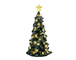 Lemax Kerstdorpen|ohgreen Snowy christmas tree clear light
