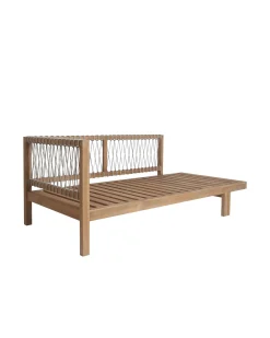Tuinmeubelen|ohgreen Sofa 3-zit Salvatore in teak en weaving rope (links)