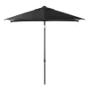 Parasol|ohgreen Staparasol miami 210x150 zwart-grijs