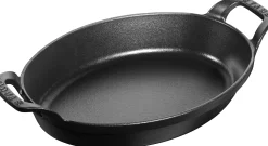 Koken|ohgreen Stapelbaar bord , ovaal 24 cm - zwart