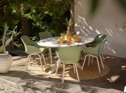 Tuinmeubelen|Ecocheques|ohgreen Stoel Le Soleil wit/groen