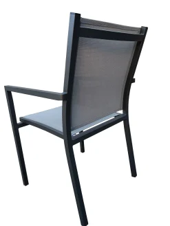 Tuinmeubelen|ohgreen Stoel Lucca antraciet/zilver grijs