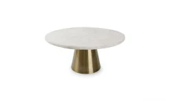 Servies|ohgreen Taartplateau 30xh14 marmer wit