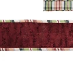 Cadeaupapier-En Linten|ohgreen Tartan fluwelen lint met afboording