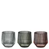 Sfeermakers|ohgreen Theelicht houder glas groen roze 3 assorti - h8xd8cm