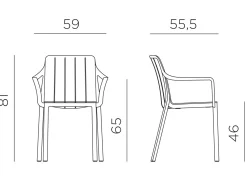 Tuinmeubelen|ohgreen Tiberina armchair antraciet