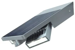 Verlichting|Ecocheques|ohgreen Tilly solar wandlamp met sensor zilver grijs led 4w