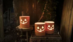 Kaarsen|ohgreen Tuinkaars Royal flame in terracotta schaal 13u - ivoor
