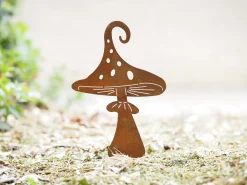 Decoratie|ohgreen Tuinsteker paddenstoel met krul