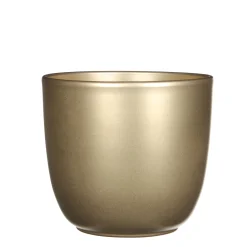 Potten En Vazen|ohgreen Tusca pot rond goud - h18,5xd19,5cm