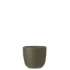 Potten En Vazen|ohgreen Tusca pot rond groen - h11xd12cm
