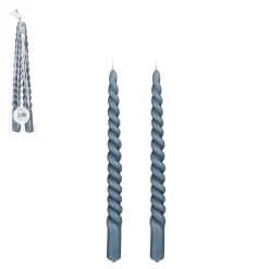 Kaarsen|ohgreen Twist Dinerkaars - Set van 2 - H29 x 2,2 cm