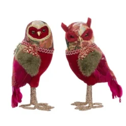 Kerstdecoratie|ohgreen Uilenset brocade banquet