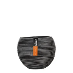 Potten En Vazen|ohgreen Vaas bol Rib 28x25