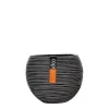 Potten En Vazen|ohgreen Vaas bol Rib 21x19