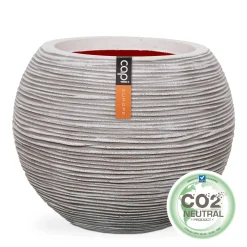 Kunststof|Ecocheques|ohgreen Vaas bol rib 40x32 ivoor