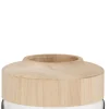 Potten En Vazen|ohgreen Vaas breed laag hout/glas l br (25x25x17.5cm)