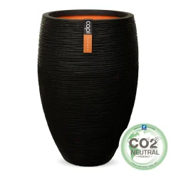 Kunststof|Ecocheques|ohgreen Vaas deluxe rib 45x72 zw