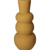 Potten En Vazen|ohgreen Vaas dolomiet oker 14x14x29.5cm