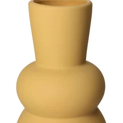 Potten En Vazen|ohgreen Vaas dolomiet oker 14x14x29.5cm