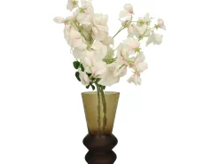 Potten En Vazen|ohgreen Vaas glas bruin 12x12x22.5cm