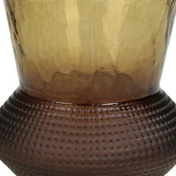 Potten En Vazen|ohgreen Vaas glas bruin 12x12x22.5cm