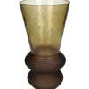 Potten En Vazen|ohgreen Vaas glas bruin 15.5x15.5x30cm