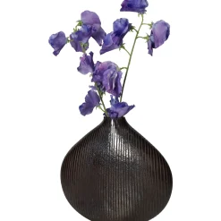 Potten En Vazen|ohgreen Vaas glas zwart 23.5x7x21.5cm