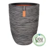 Kunststof|Ecocheques|ohgreen Vaas laag rib 46x58 antr