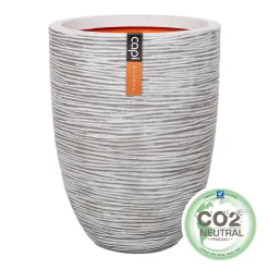 Kunststof|Ecocheques|ohgreen Vaas laag rib 36x47 ivr