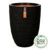 Kunststof|Ecocheques|ohgreen Vaas laag rib 36x47 zwt